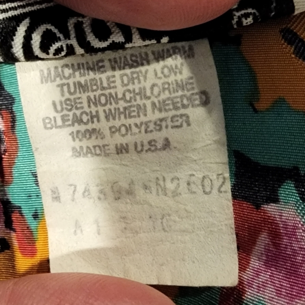 Vintage Notations Lightweight Button Up Floral Cr… - image 5